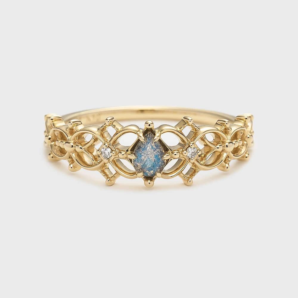 【Pocket Ring】K10ラブラドライトリング
