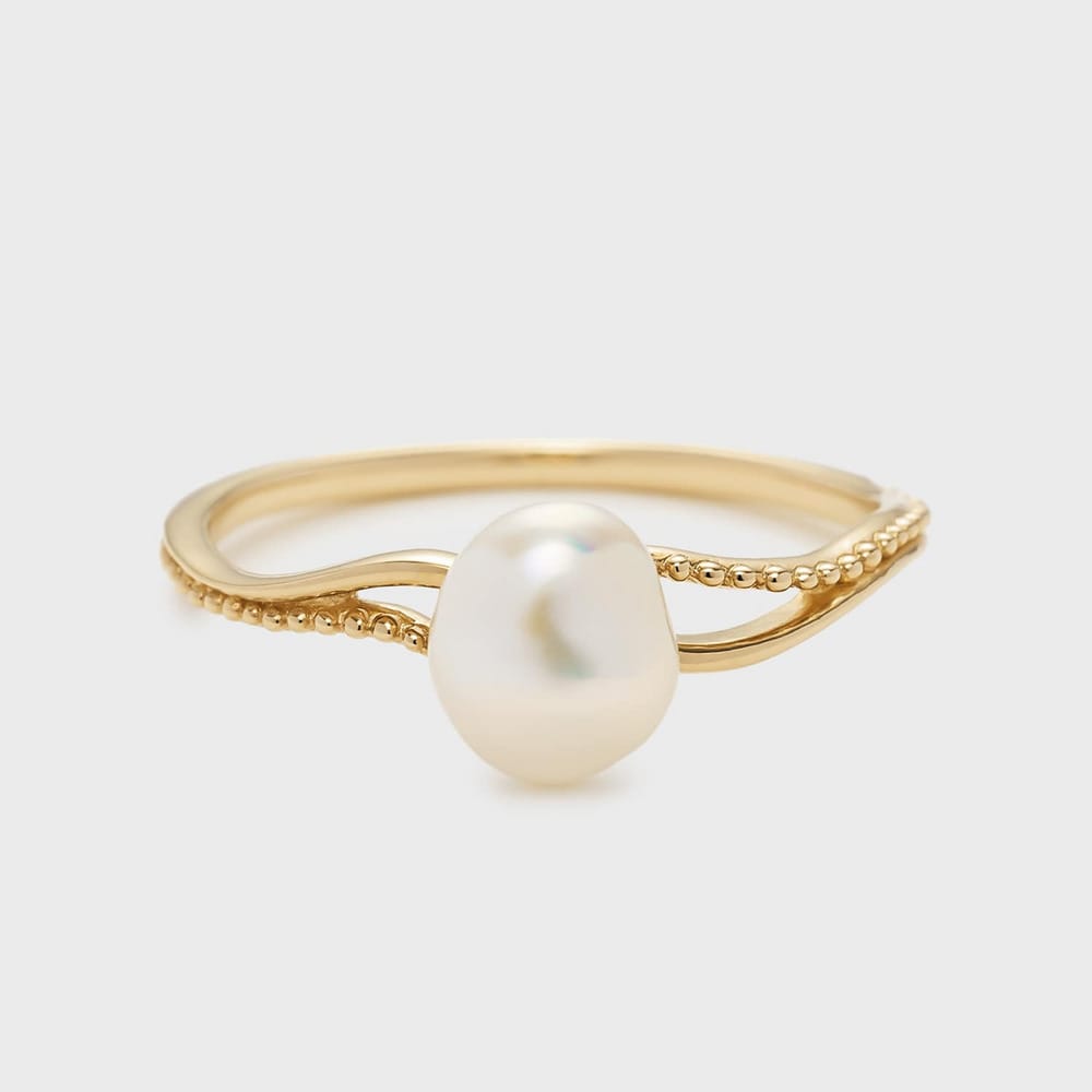 SAORIさんご着用【Pocket Ring】K10パールリング