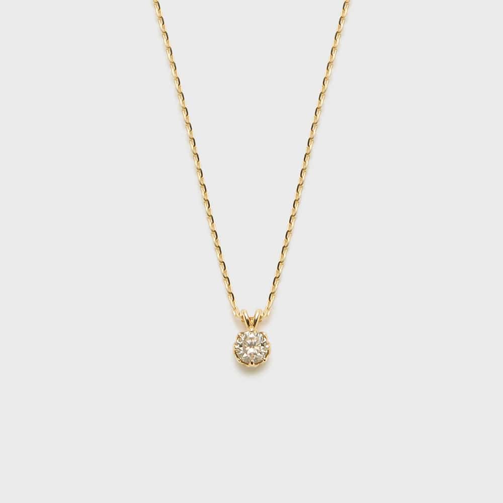 K10ダイヤモンドネックレス（0.1ct）